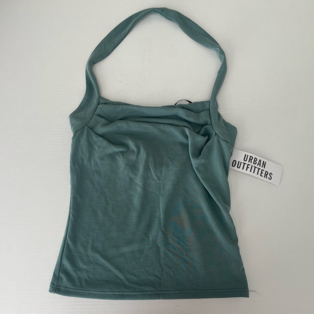 urban outfitters teal silence + noise raelynn square neck halter top xsmall NWT - Picture 3 of 4